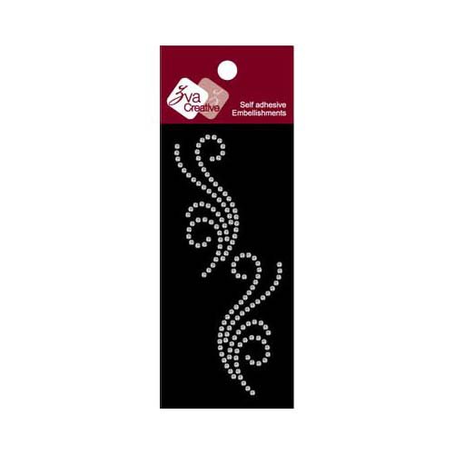 Zva Creative - Self-Adhesive Crystals - Small Symmetrical Flourishes 5 - Clear