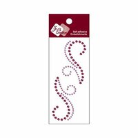 Zva Creative - Self-Adhesive Crystals - Small Symmetrical Flourishes 7 - Lavender and Grape