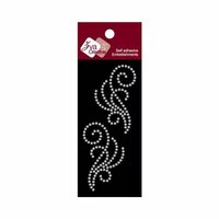 Zva Creative - Self-Adhesive Crystals - Small Symmetrical Flourishes 8 - Clear