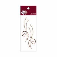Zva Creative - Self-Adhesive Crystals - Small Symmetrical Flourishes 10 - Champagne and Chocolate