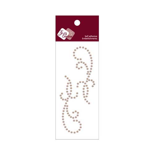 Zva Creative - Self-Adhesive Pearls - Small Symmetrical Flourishes 11 - Taupe