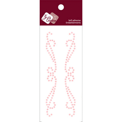 Zva Creative - Self Adhesive Pearls - Symmetrical Flourishes 7 - Pink