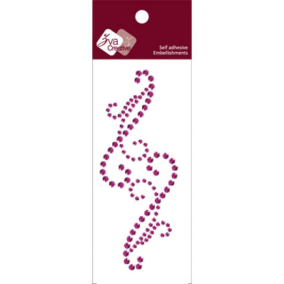 Zva Creative - Self Adhesive Crystals - Symmetrical Flourishes 9 - Grape