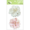 Zva Creative - Flower Embellishments - Bahama Botanicals - White and Pink