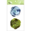 Zva Creative - Flower Embellishments - Bali Blooms - Blue and Olive