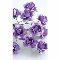 Zva Creative - 5/8 Inch Paper Roses - Bulk - Lavender, CLEARANCE
