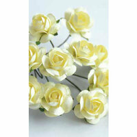Zva Creative - 5/8 Inch Paper Roses - Bulk - Cream, CLEARANCE