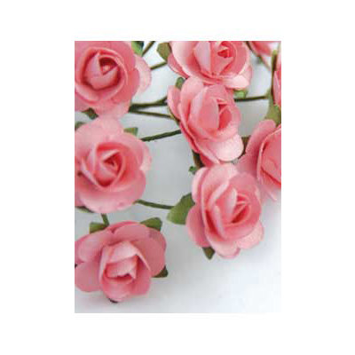 Zva Creative - 7/8 Inch Paper Roses - Bulk - Pink, CLEARANCE