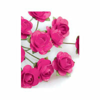 Zva Creative - 7/8 Inch Paper Roses - Bulk - Rosy, CLEARANCE