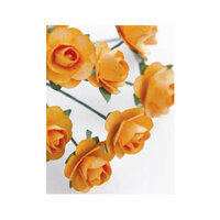 Zva Creative - 7/8 Inch Paper Roses - Bulk - Peach