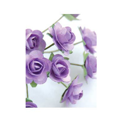 Zva Creative - 7/8 Inch Paper Roses - Bulk - Lavender, CLEARANCE