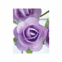 Zva Creative - 1.25 Inch Paper Roses - Bulk - Lavender, CLEARANCE