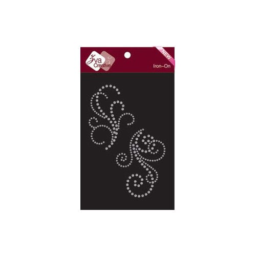 Zva Creative - Bling - Iron On Crystals - Clear - Six