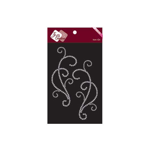 Zva Creative - Bling - Iron On Crystals - Clear - Seven