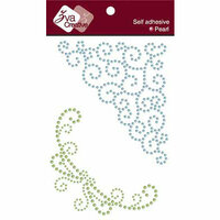 Zva Creative - Self-Adhesive Pearls - Jasmine and Jade - Lime and Soft Blue, CLEARANCE