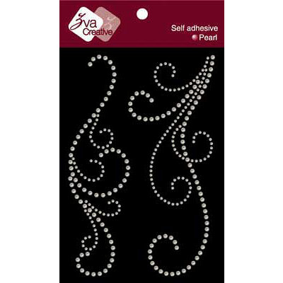 Zva Creative - Self-Adhesive Pearls - Serenity Swirls - White, CLEARANCE