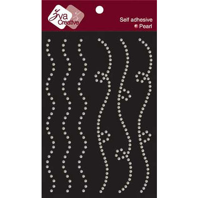 Zva Creative - Self-Adhesive Pearls - Doodles - White