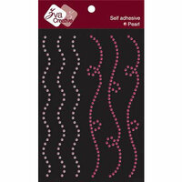 Zva Creative - Self-Adhesive Pearls - Doodles - Lavender Pink and Rosy Pink, CLEARANCE