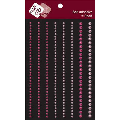 Zva Creative - Self-Adhesive Pearls - Lines - Lavender Pink and Rosy Pink, CLEARANCE