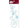 Zva Creative - Self-Adhesive Pearls - Fancy Butterfly - Soft Blue Pearl and Crystal, CLEARANCE