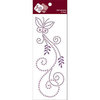 Zva Creative - Self-Adhesive Pearls - Fancy Butterfly - Lavender Pearl and Crystal, CLEARANCE