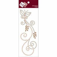 Zva Creative - Self-Adhesive Pearls - Fancy Butterfly - Peach Pearls and Champagne Crystals, CLEARANCE