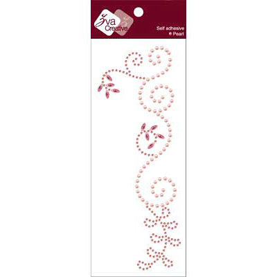 Zva Creative - Self-Adhesive Pearls - Thriving - Pink Pearl and Crystal, CLEARANCE