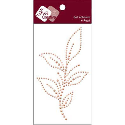 Zva Creative - Self-Adhesive Pearls - Leafy Branch - Forest Vine - Peach, CLEARANCE