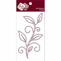 Zva Creative - Self-Adhesive Pearls - Leafy Branch - Jungle Vine - Grape Pearl Lavender and Crystal, CLEARANCE