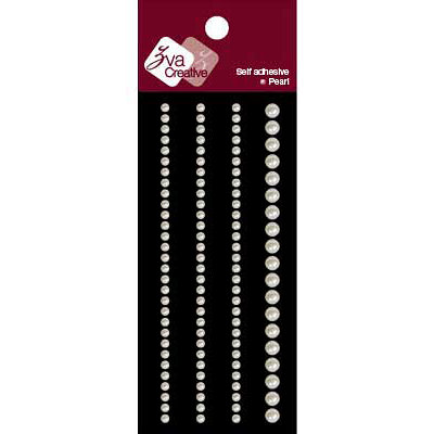 Zva Creative - Self-Adhesive Pearls - Basic Lines - White