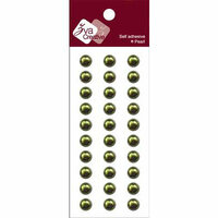 Zva Creative - Self-Adhesive Pearls - Basic Lines - .8 cm - Olive, CLEARANCE