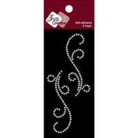 Zva Creative - Self-Adhesive Pearls - Small - Waterfall Flourishes - White