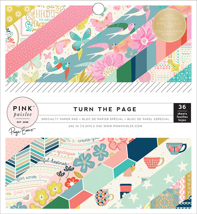 Pink Paislee - Paige Evans - Turn The Page 6x6 Paper Pack