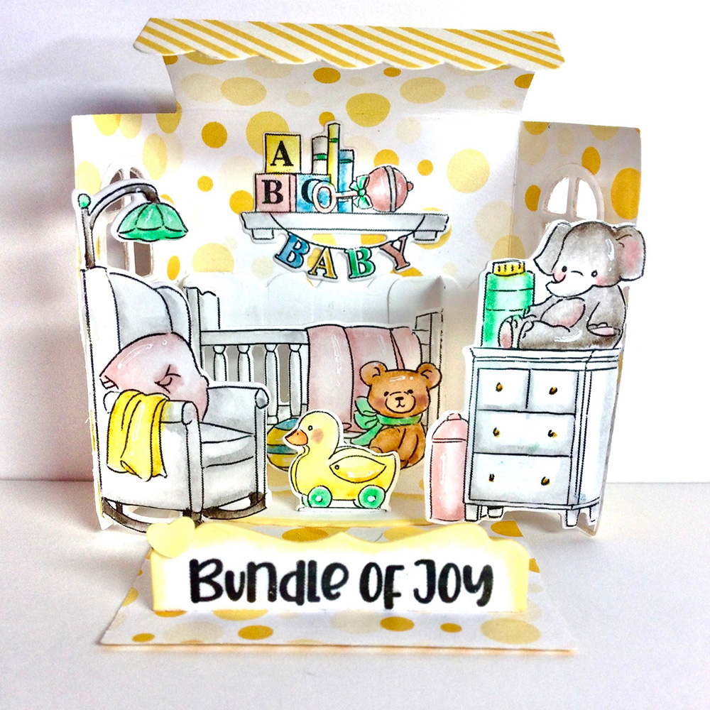 Art Impressions Matchbook Collection Die and Clear Photopolymer Stamp Set Nursery