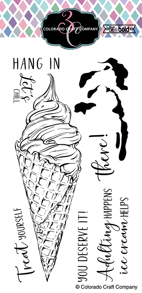 Big & Bold Slimline Ice Cream Stamp Set