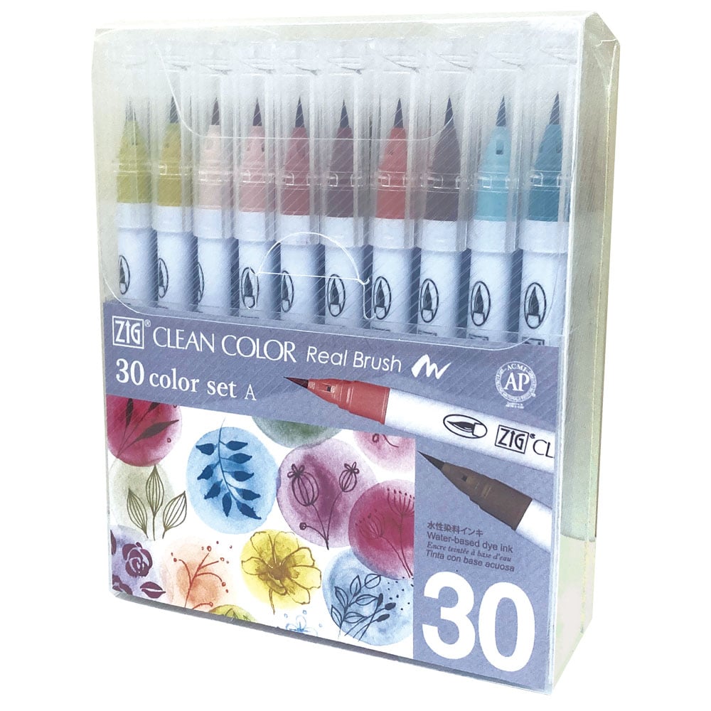Kuretake Zig Clean Color Brushes - Set A 30 colors