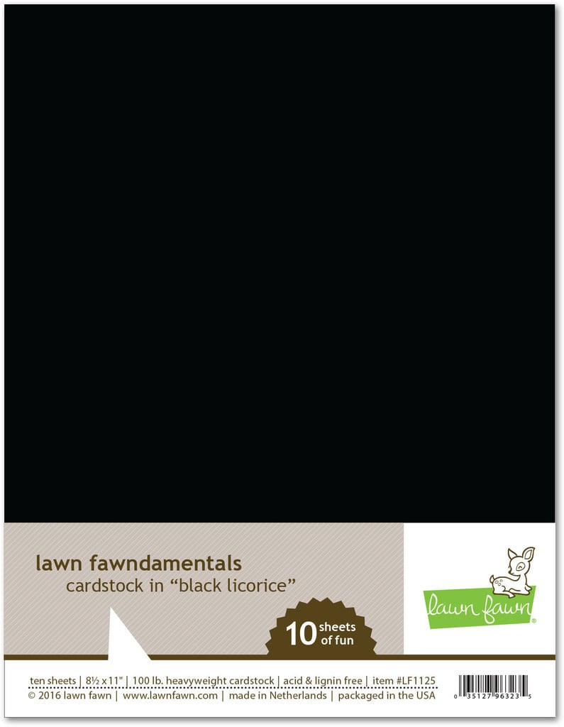 Lawn Fawn Black Licorice cardstock