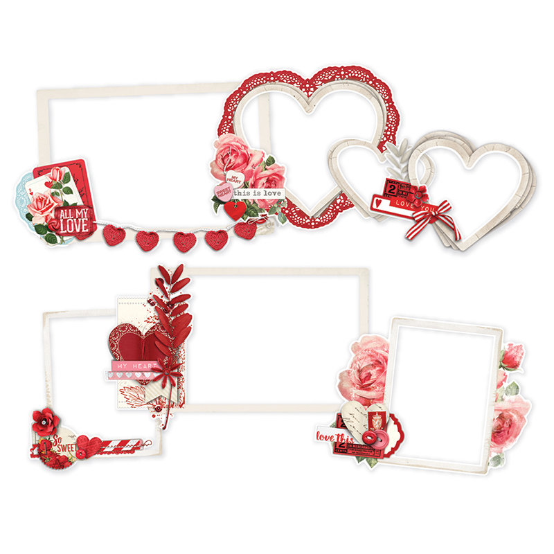 Simple Stories Simple Vintage My Valentine Layered Frames
