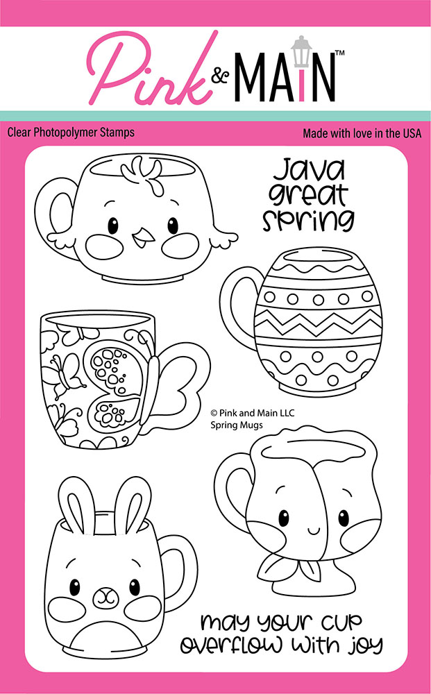 Pink and Main Spring Mugs Stamp Set