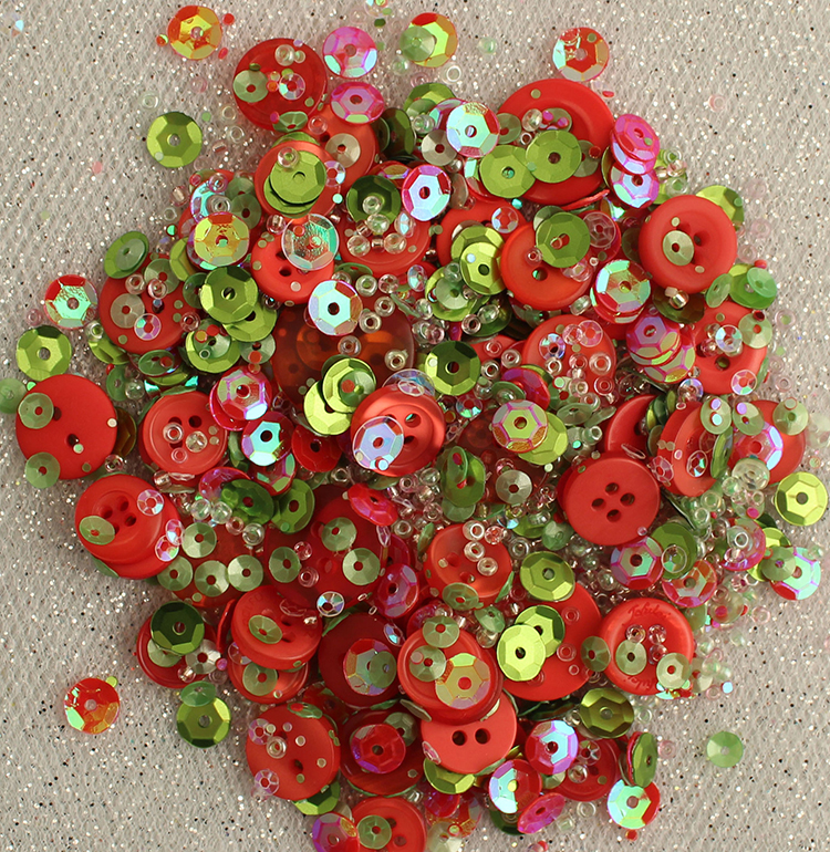 Buttons Galore 28 Lilac Lane - Deck The Halls Shaker Mix