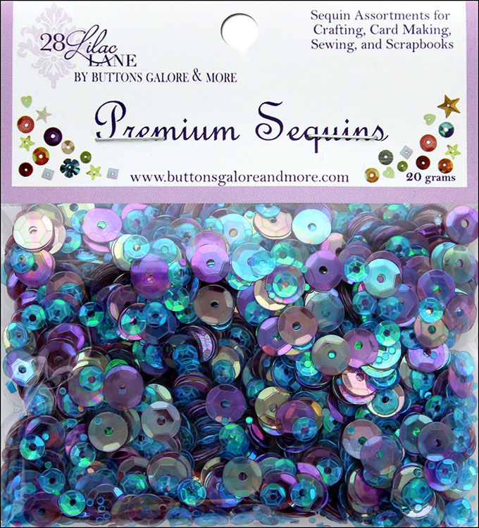 Buttons Galore 28 Lilac Lane Sequins - Gemstone