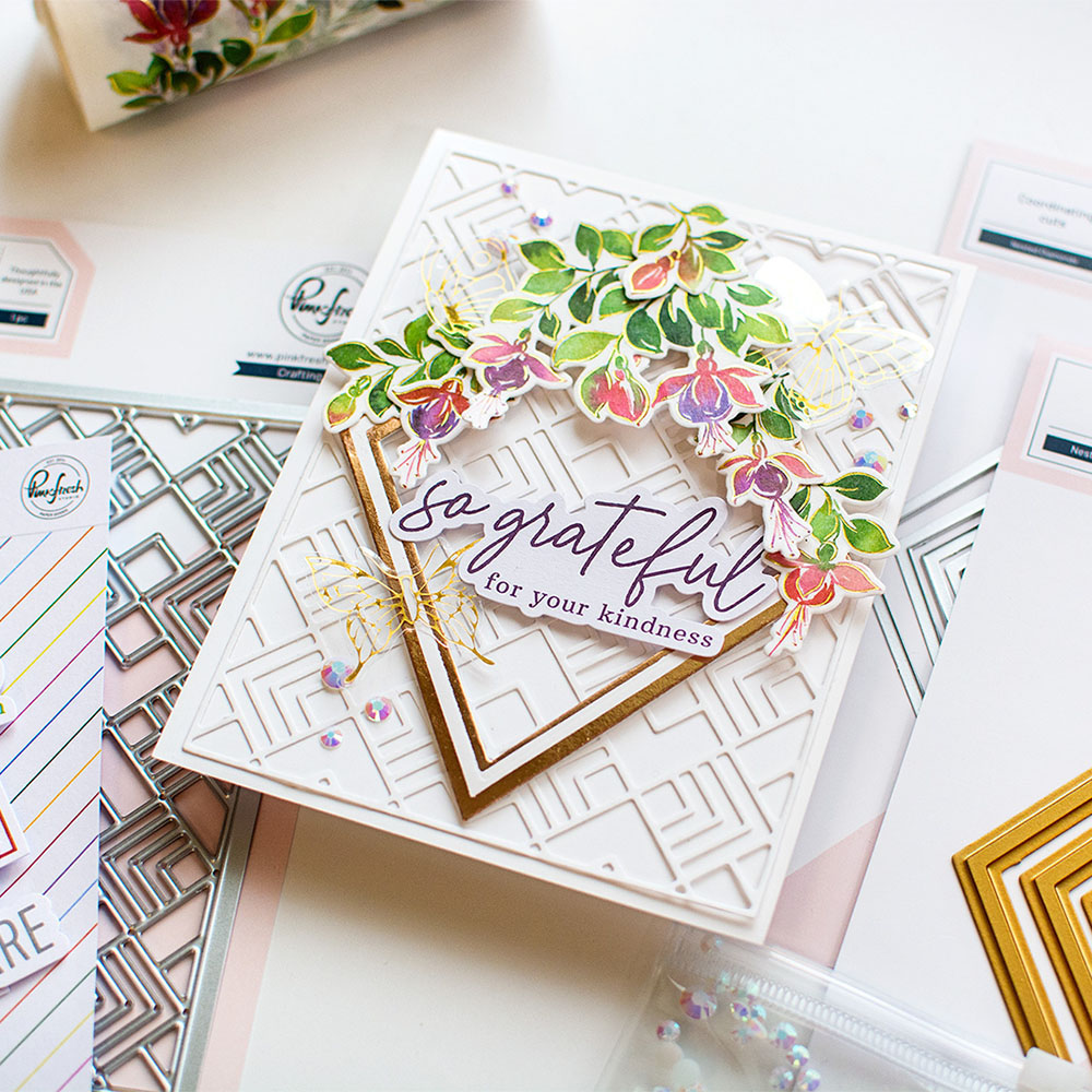 Pinkfresh Studio Hot Foil Plate Nested Diamonds