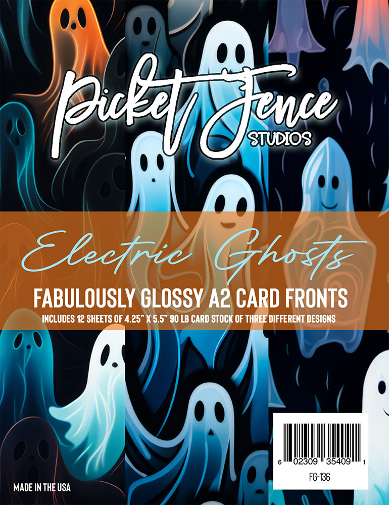 Picket Fence Studios - Fabulously Glossy A2 Card Fronts - Electric Ghosts
