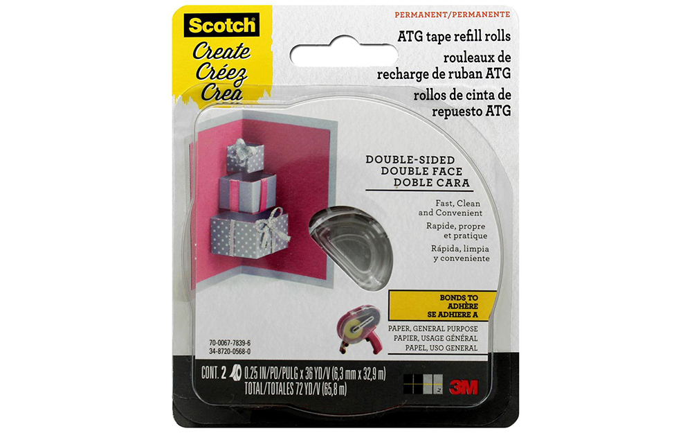 Scotch Pink ATG One Fourth Inch General Purpose Tape Refills 2 Pack