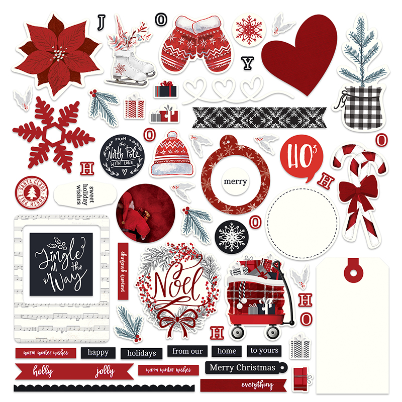 Photo Play Paper Christmas Cheer Card Kit Stickers