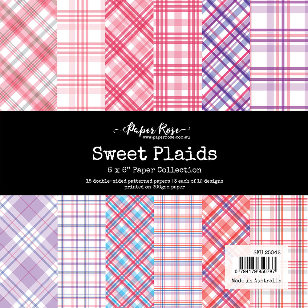 Paper Rose Sweet Plaid 6x6 inch paper pack