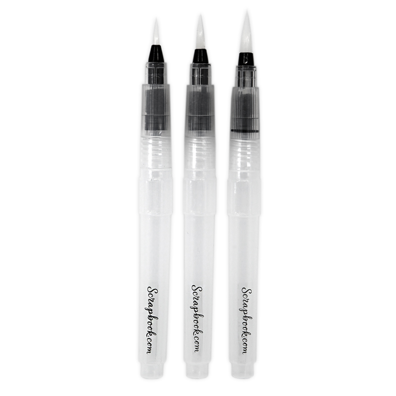 Scrapbook.com Round Tip Water Brush Set 3 pk