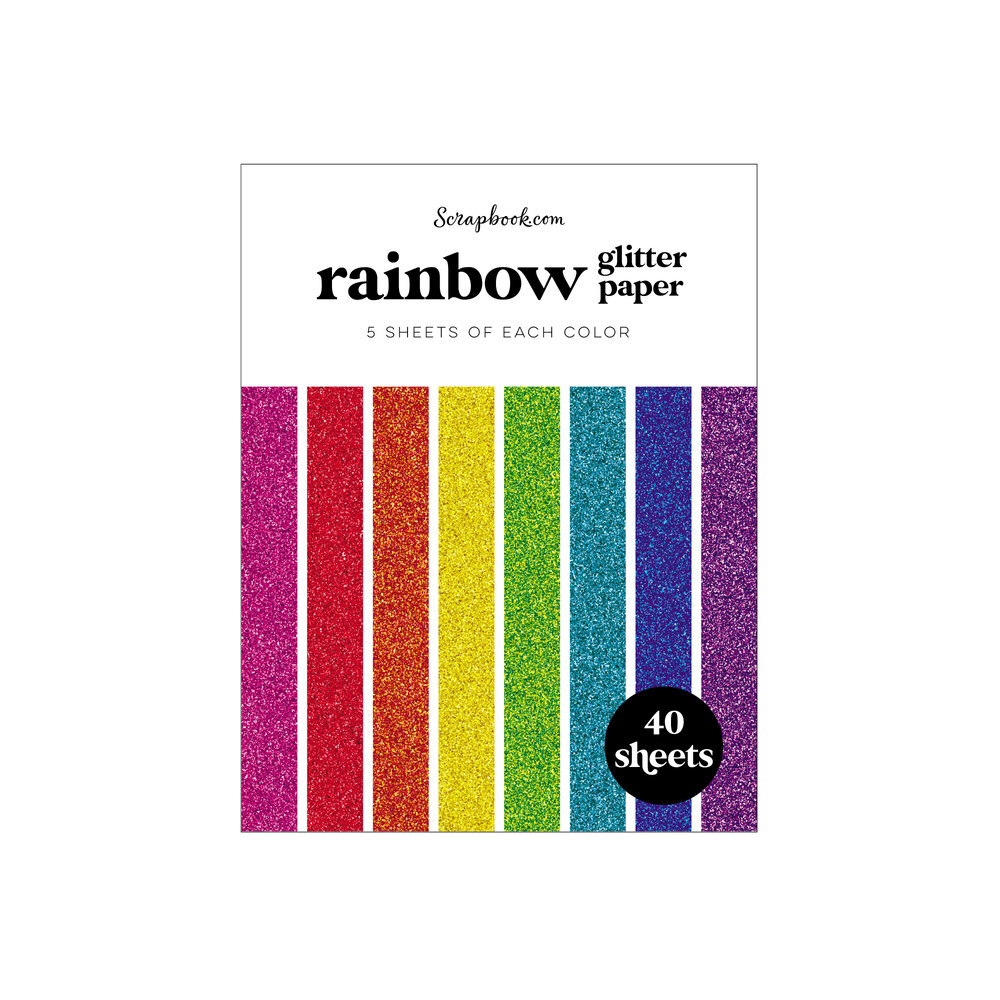 Rainbow Glitter Paper Pad