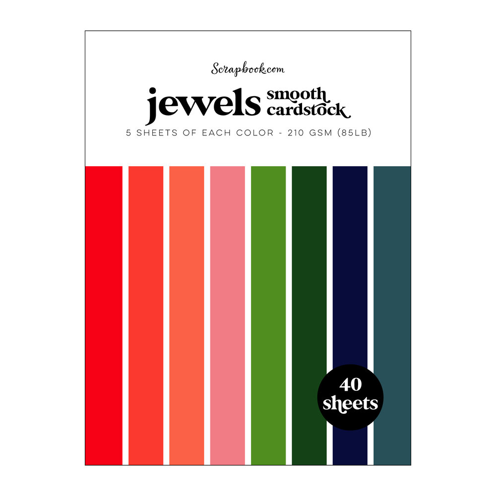 Jewels Smooth Cardstock Paper Pad - 6x8 in - 40 sheets
