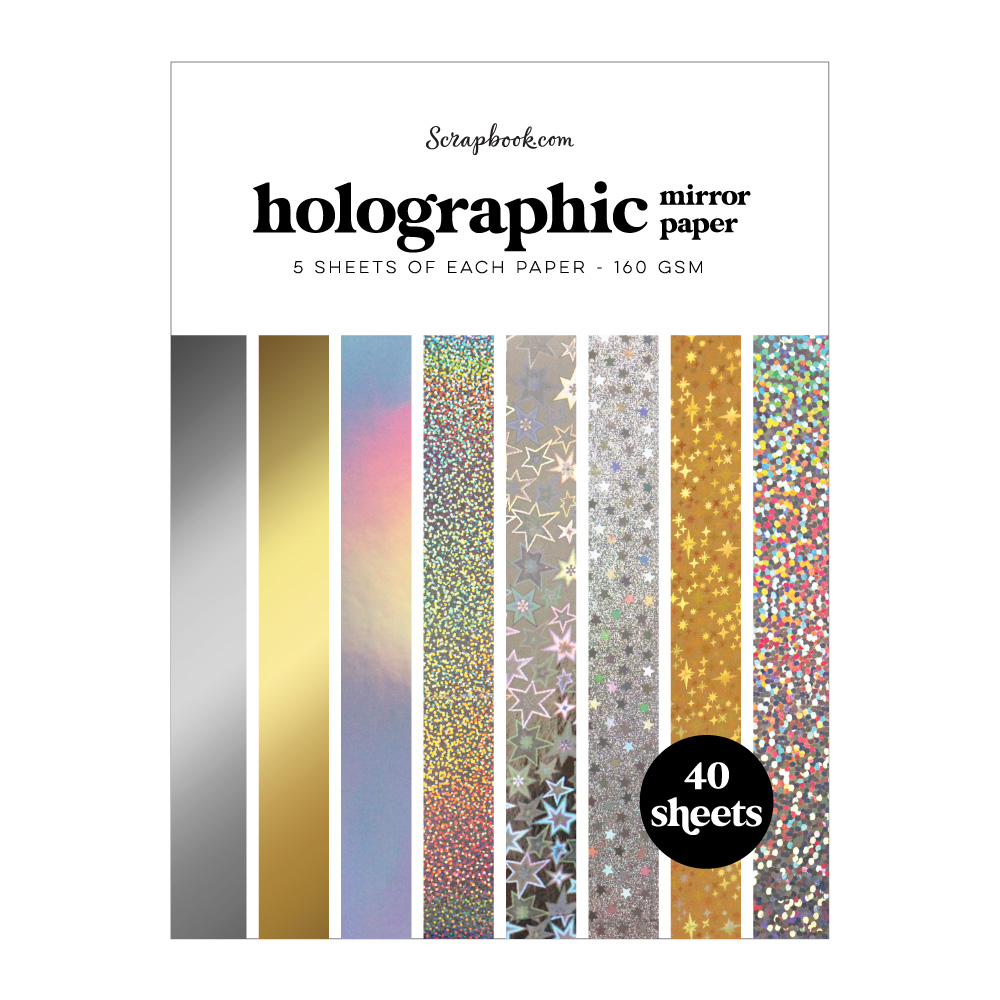 Holographic Metallic Paper Pad - 6x8 in - 40 sheets